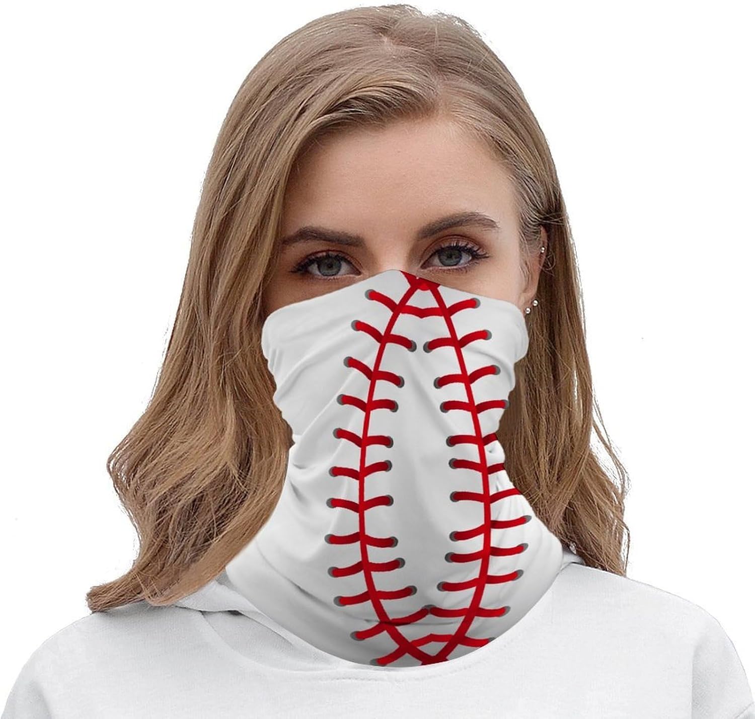 Baseball Ball Neck Gaiter for Women Men Face Cover Scarf Mask Bandana Headband Head Wrap Headwear