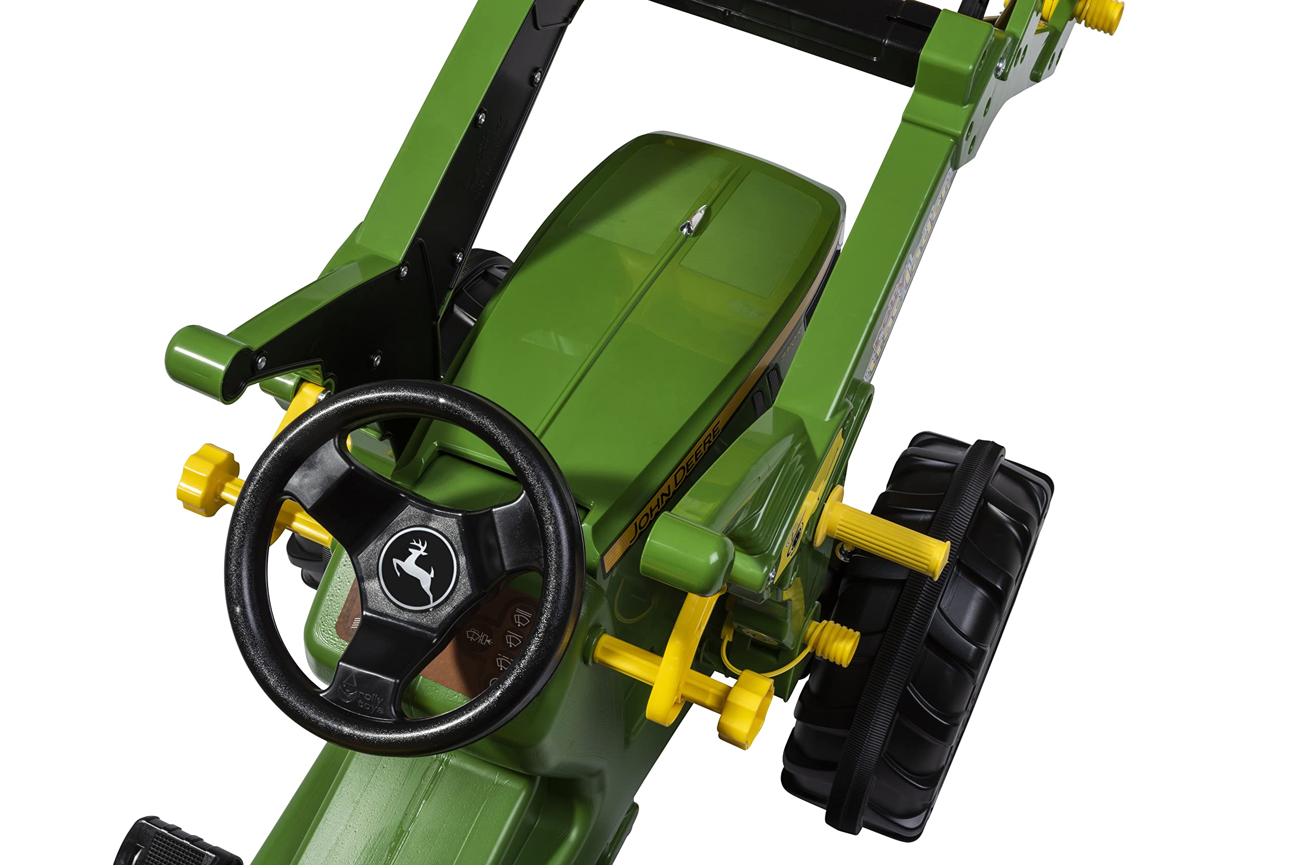 Rolly Toys Traktor na pedały RollyFarmtrac Premium John Deere 7R 730032 (w zestawie ładowarka rollyTrac, od 3 lat, siedzisko z regulacją długości i wysokości, opony szeptane), zielony