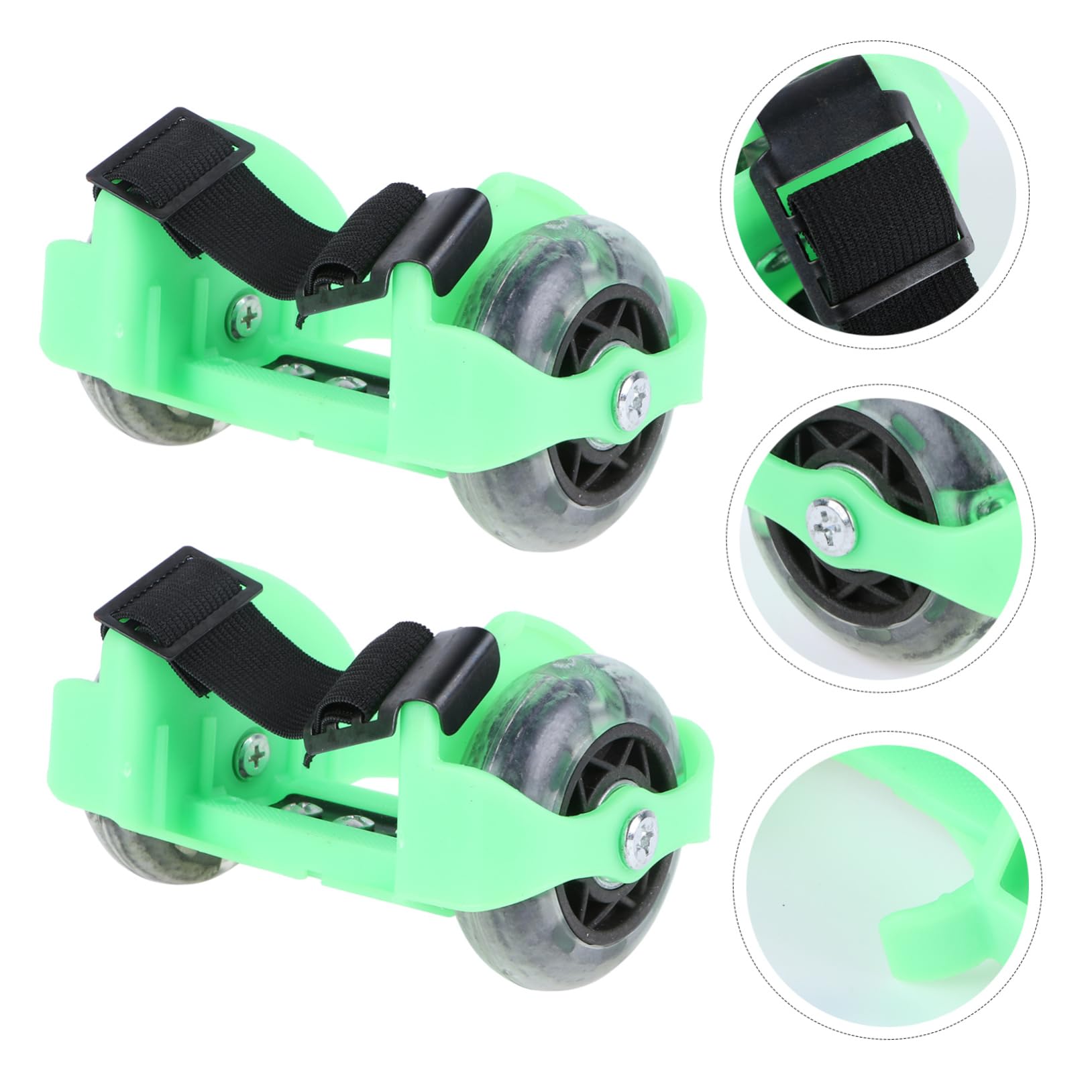 GALPADA 1Pair Adjustable Light Up Roller Skates for Fun Outdoor Wheel Heel Shoes with for Boys for Active