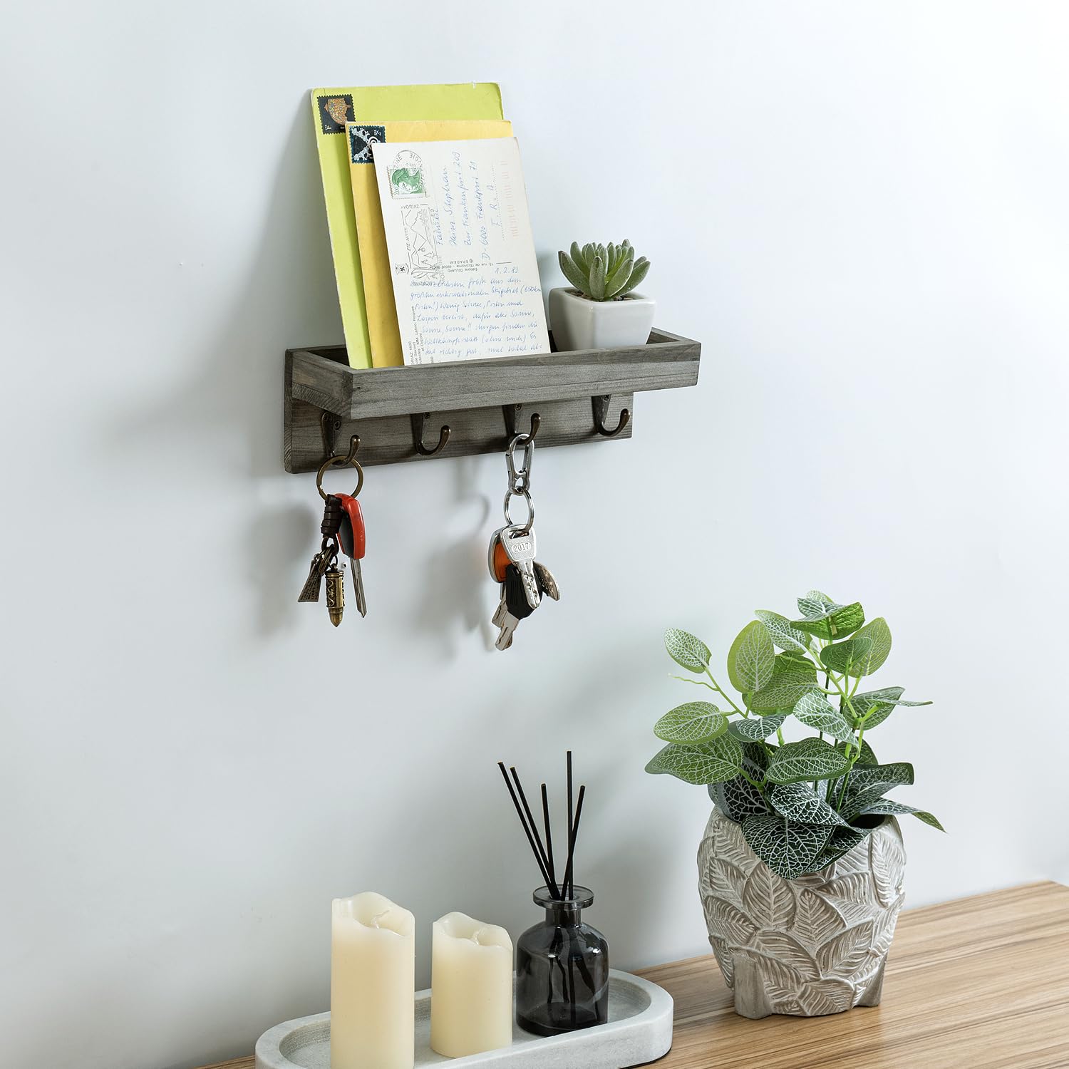 【自宅】　ウォールラック Amazon.co.jp: MyGift (マイギフト) 10インチ フローティングウォール