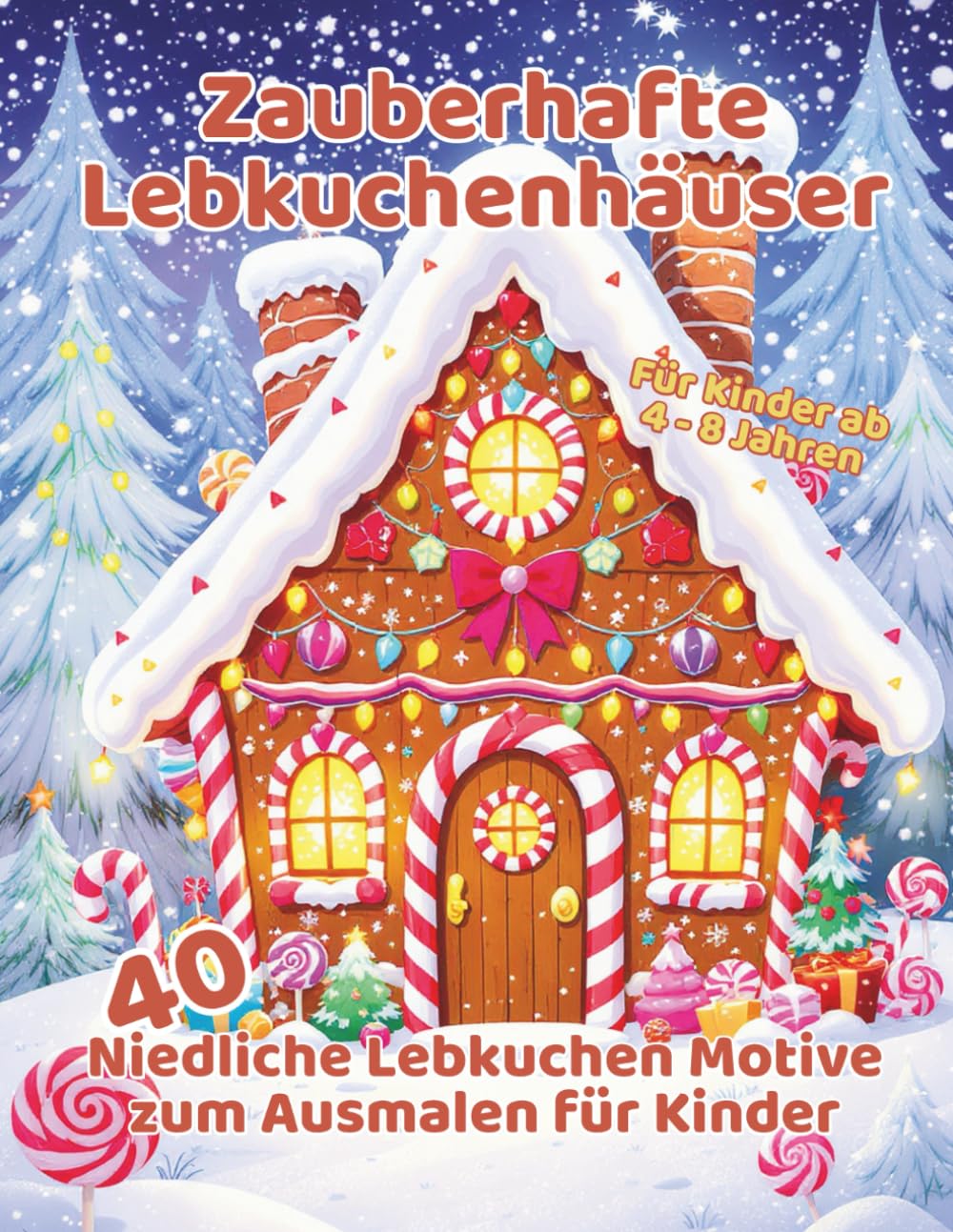 Zauberhafte Lebkuchenhäuser: Niedliche Weihnachtsmotive zum Ausmalen für Kinder