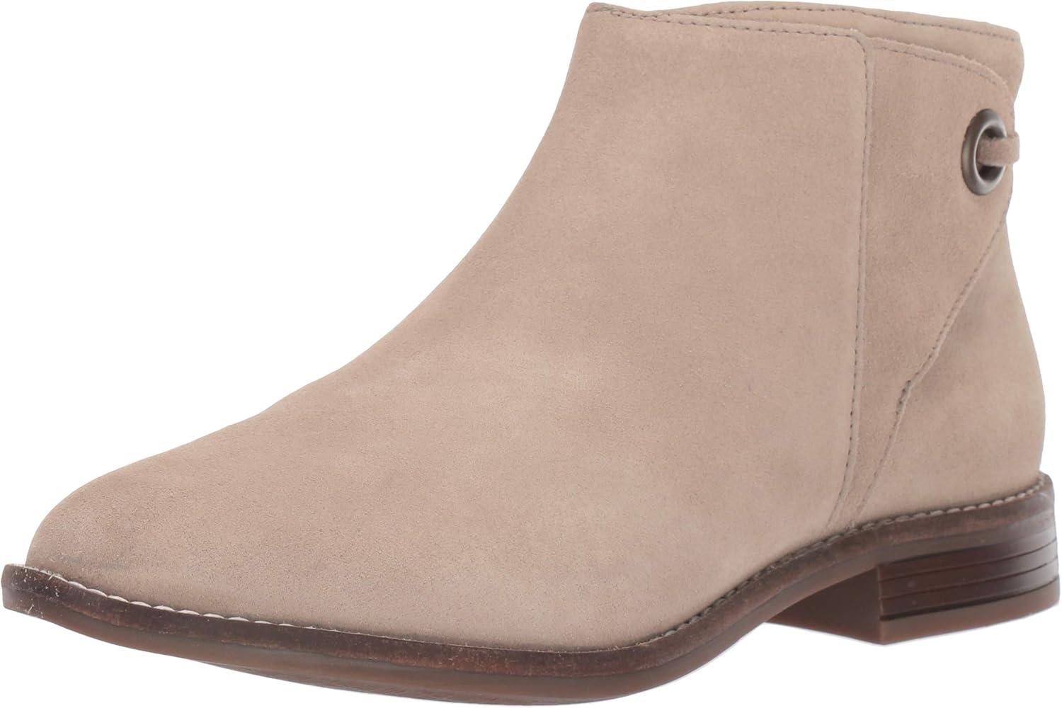 Clarks suede ankle boots with bow Clearance