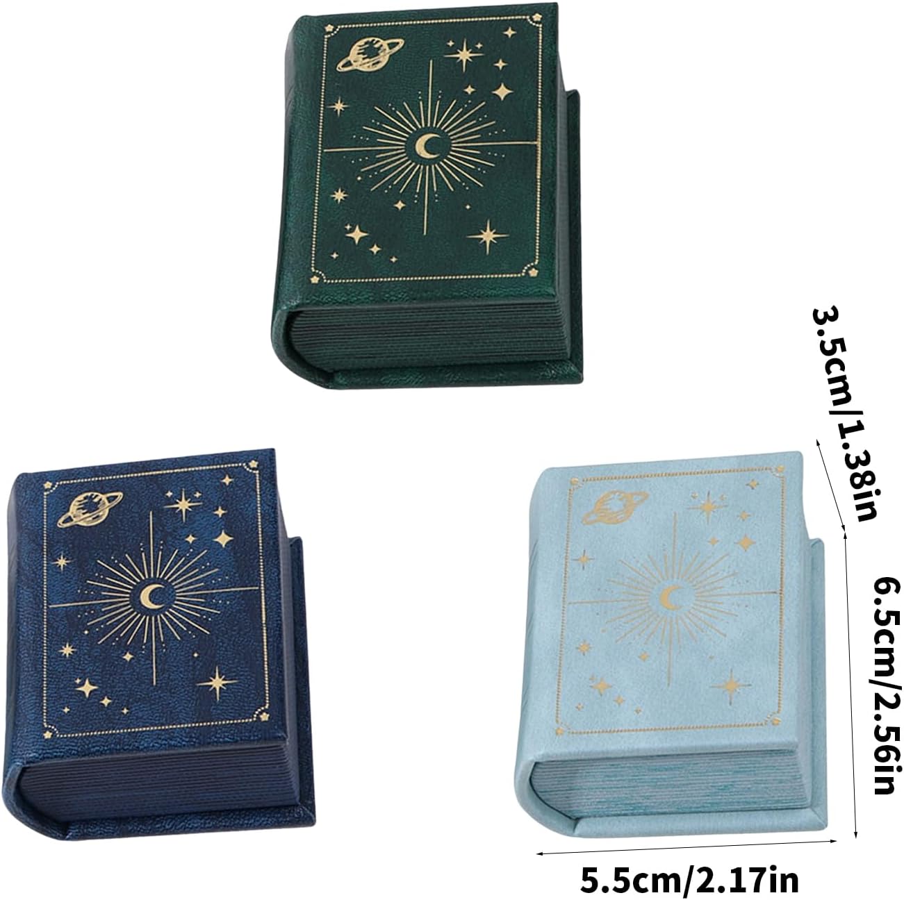 Portable Book Styles Rings Display Box Sturdy PU Leather Rings Box with Adjustable Interior Lining for Women Elegant Jewelry Packaging image 3