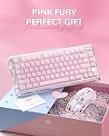 GravaStar Mercury K1 Clavier mécanique avec cadre en aluminium, 75% Clavier de jeu sans fil, clavier personnalisé avec bouton, joint d'étanchéité, RGB Clavier Tri-Mode PBT Captures de clés, 8000 mAh - Couleur