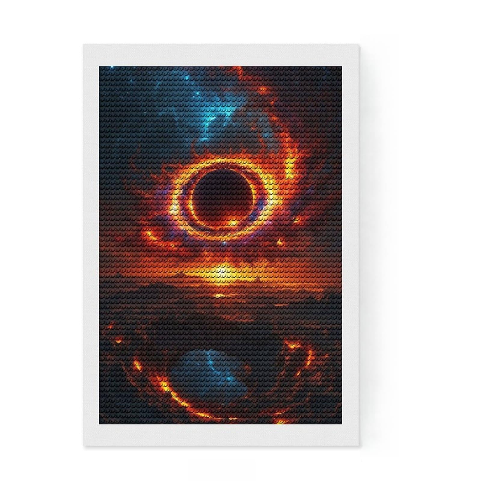 Junmoney Lost in The Digital Cosmos Diamond Art Kit 8"x12", for Teens, Enjoyable At-Home Hobby, Modern Decor, Birthday Gift, Easy to Enjoy