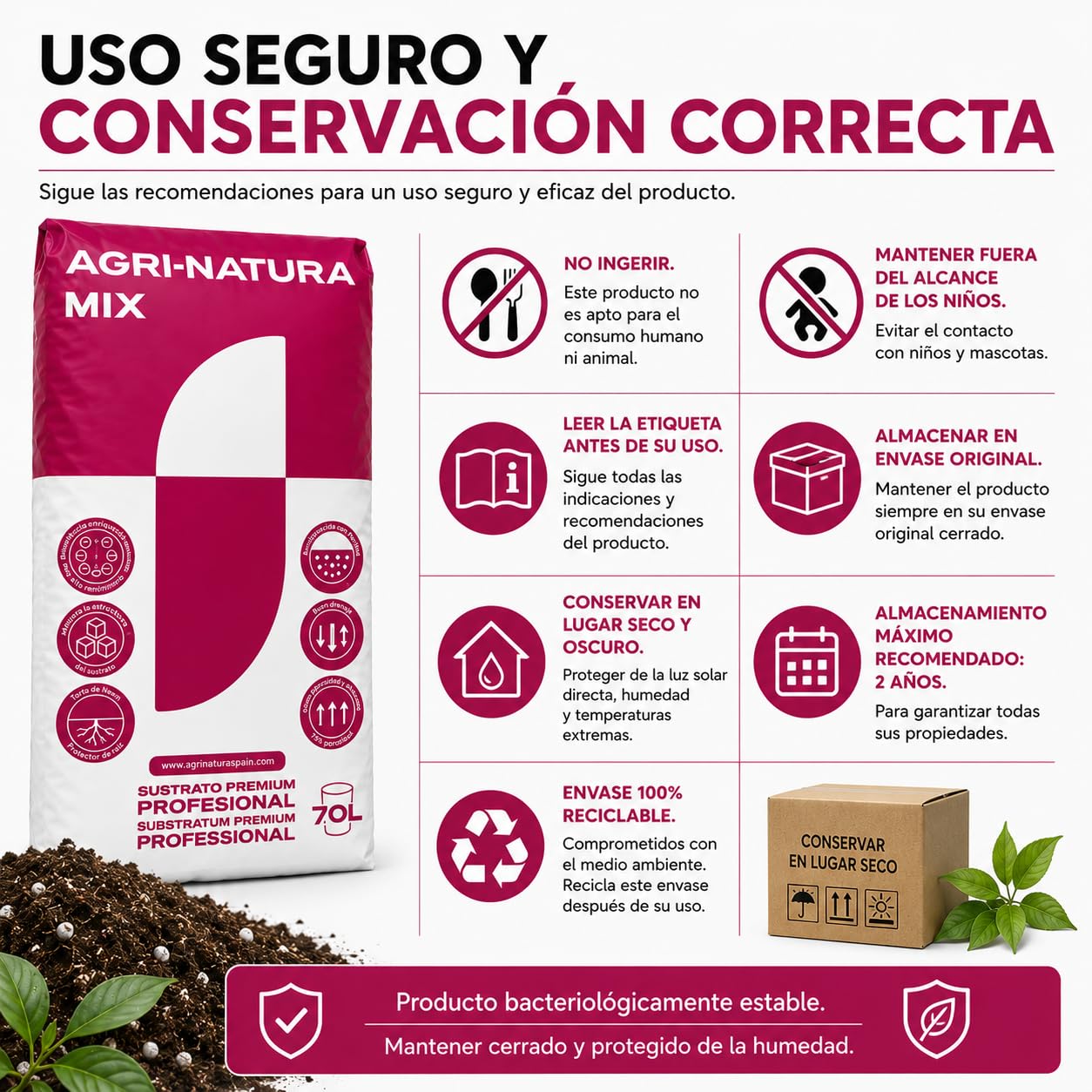 Sustrato Universal Profesional 70L para Plantas y Huerto HM11. Tierra Premium con Turba, Fibra de Coco, Humus de Lombriz, Perlita y Neem, Ideal en Semilleros, Trasplantes y Cultivo Interior/Exterior.