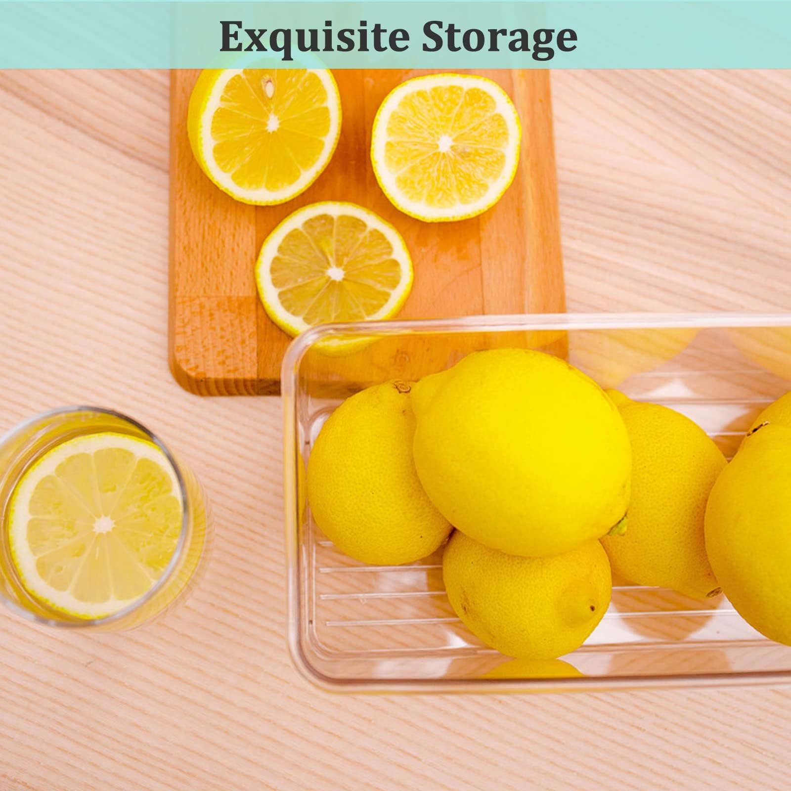 KJIXYUNG Fridge Organiser Set, Kitchen Organiser, Storage Boxes for Use in Refrigerators Kitchens, Cabinets and Drawers - Image 4