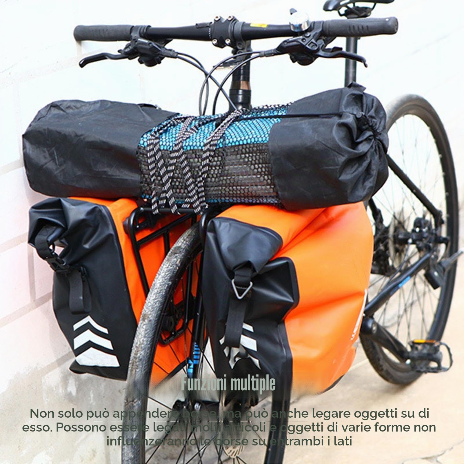 Portapacchi anteriore per bicicletta, in lega di alluminio, portapacchi posteriore per mountain bike, per bagagli, cestino per bicicletta, sacco a pelo
