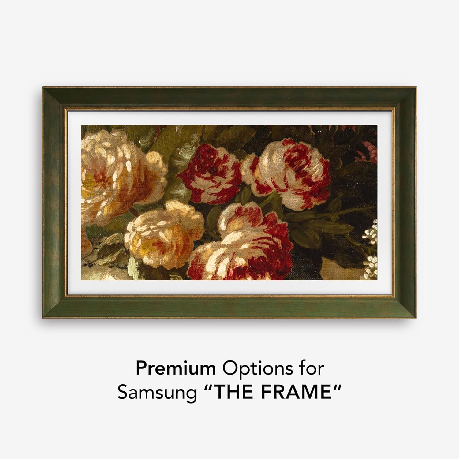 Lisbon Green Handmade TV Frame – Compatible ONLY with Samsung The Frame (Fits 2021-2025 Frame TV, 32'')