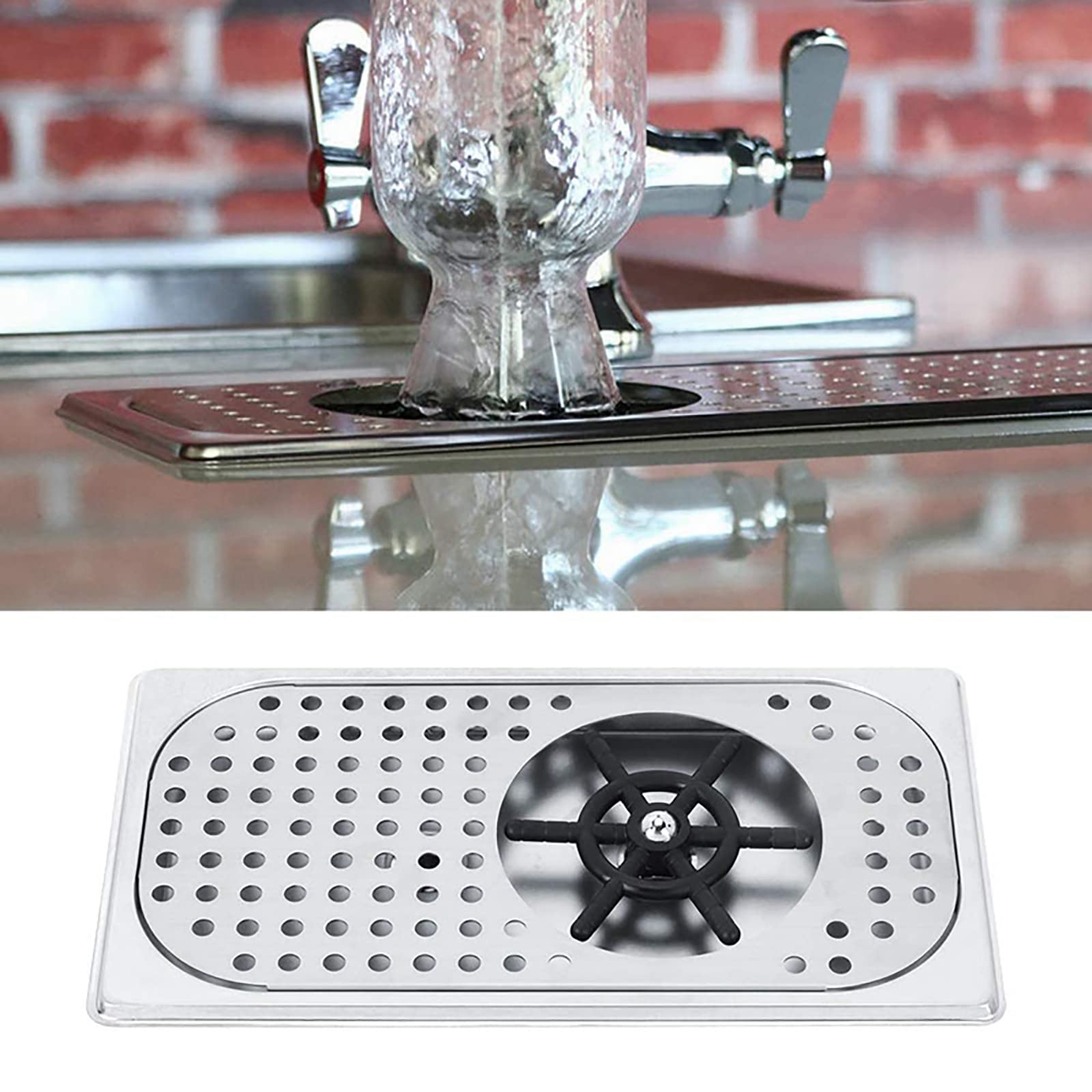 Lavabicchieri per Rubinetti, Lavabicchieri da Incasso in Acciaio Inox Ad Alta Pressione con Filtro a Spruzzo d'Acqua per Lavello da Cucina, Caffetteria, Bar, Uso Commerciale E Domestico