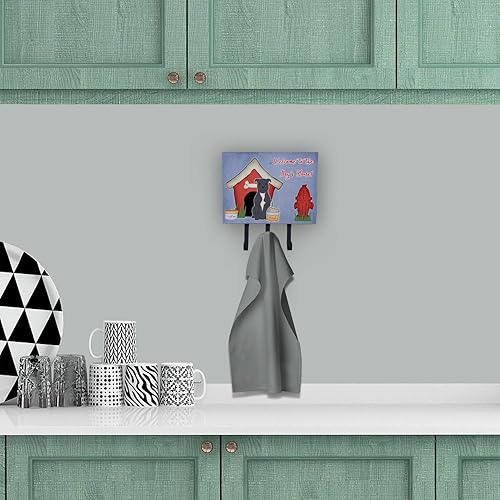 Miniatura 4 de Caroline's Treasures BB2800TH68 Dog House Collection Staffordshire Bull Terrier - Correa azul o soporte para llaves, ganchos de pared, soporte para