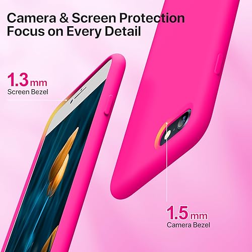 Miniatura 10 de Miracase Funda ultradelgada diseñada para iPhone SE 2022 (3 generación)iPhone SE 2020 (2 generación)iPhone 7iPhone 8 con protector de pantalla,