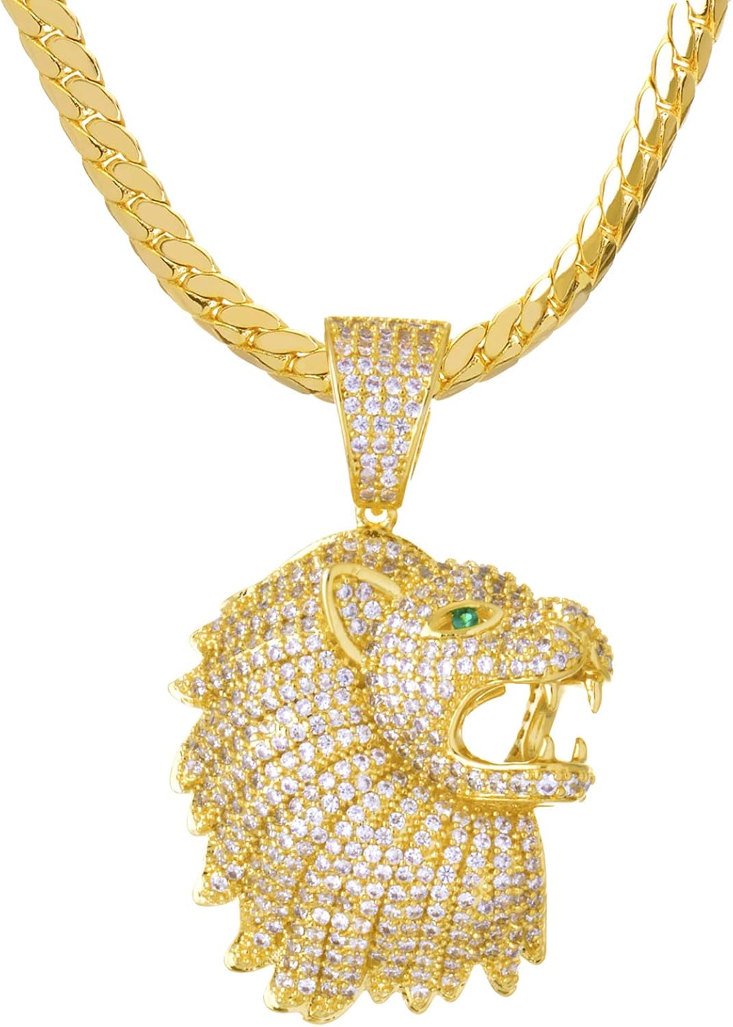 Iced Out Lion Head Pendant 