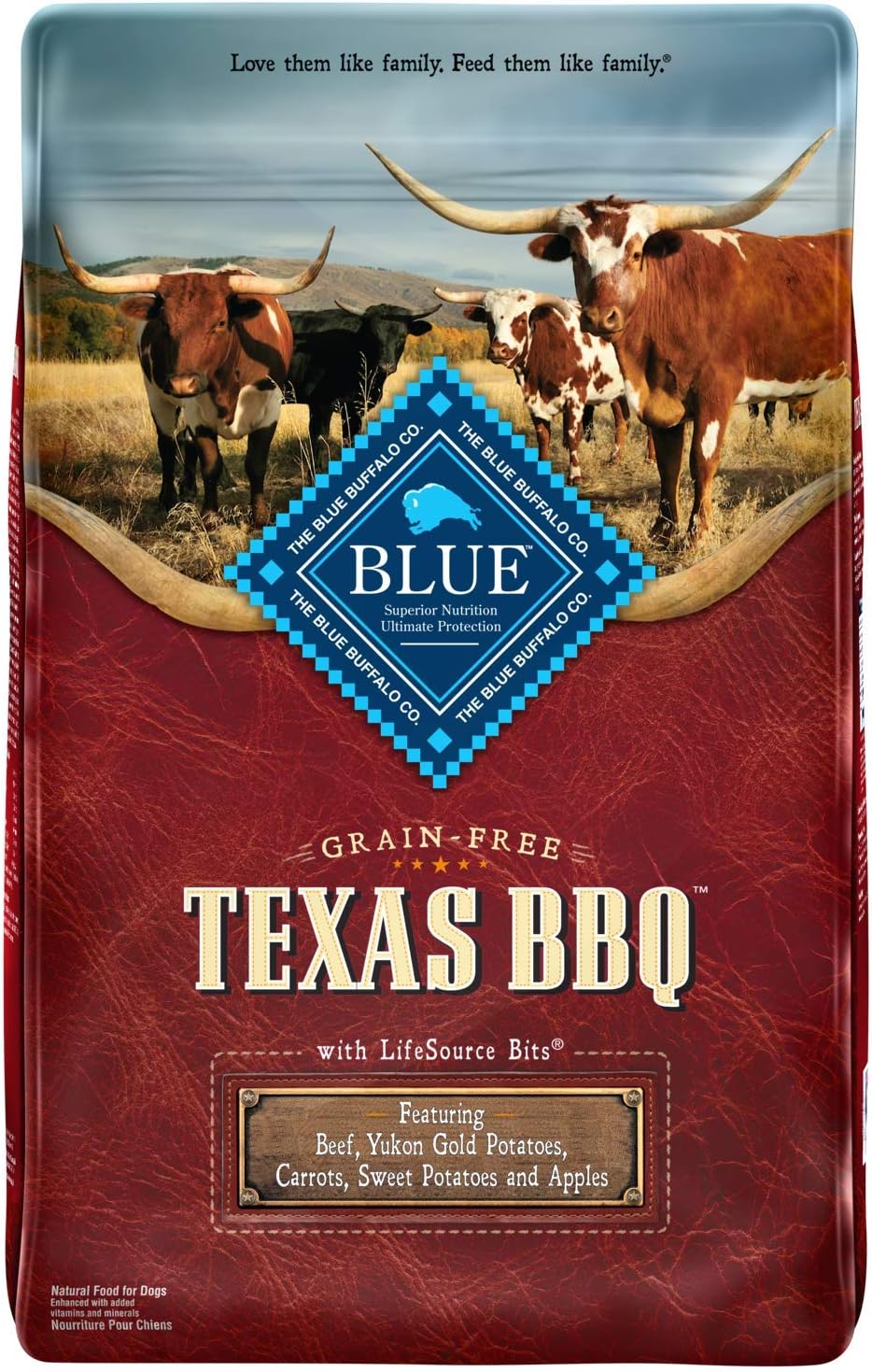 Blue Buffalo Blue Texas Bbq Natural Adult Dry Dog Food With USA Beef (1 Count), 11 Lb