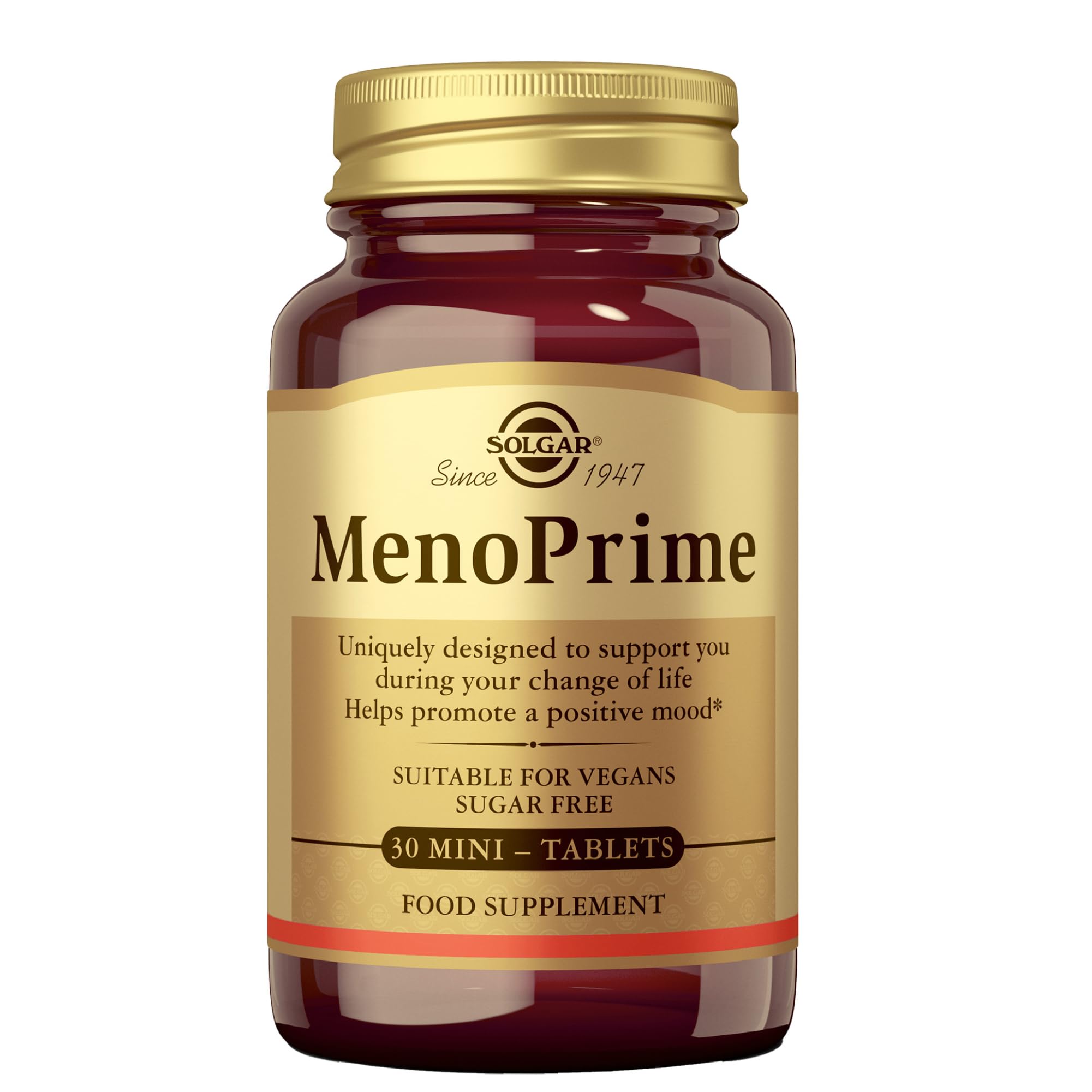 Solgar Menoprime, Mujer, Menopausia, Con Extracto De Azafrán Y Ruibarbo, 30 Cápsulas 200 G, Blanco