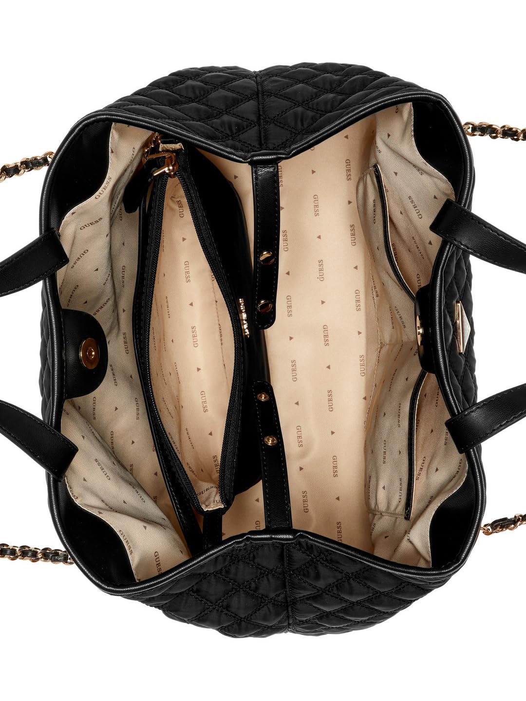 GUESS bolso shopper Giully II 2 in 1 Tote Black negro
