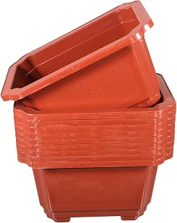 Rectangular Bonsai Pot 10pcs Plastic Lightweight Portable Garden Xmas | Succulents and Small Plants, Garden Use, Bonsai Tree Pots, Flower Pots Indoor