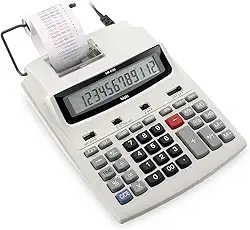 Calculadora de Mesa 12 dígitos Elgin Calendário Relógio e Impressão de Data Gelo