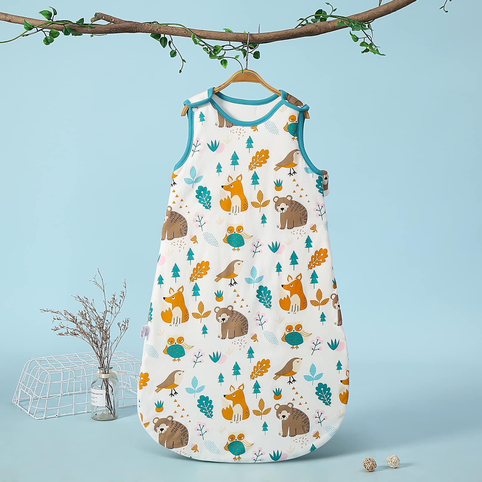 Mosebears Sacco nanna invernale per bambini, 2,5 Tog, 100% cotone, diverse dimensioni, dalla nascita fino a 18 mesi, adatto per tutto l'anno
