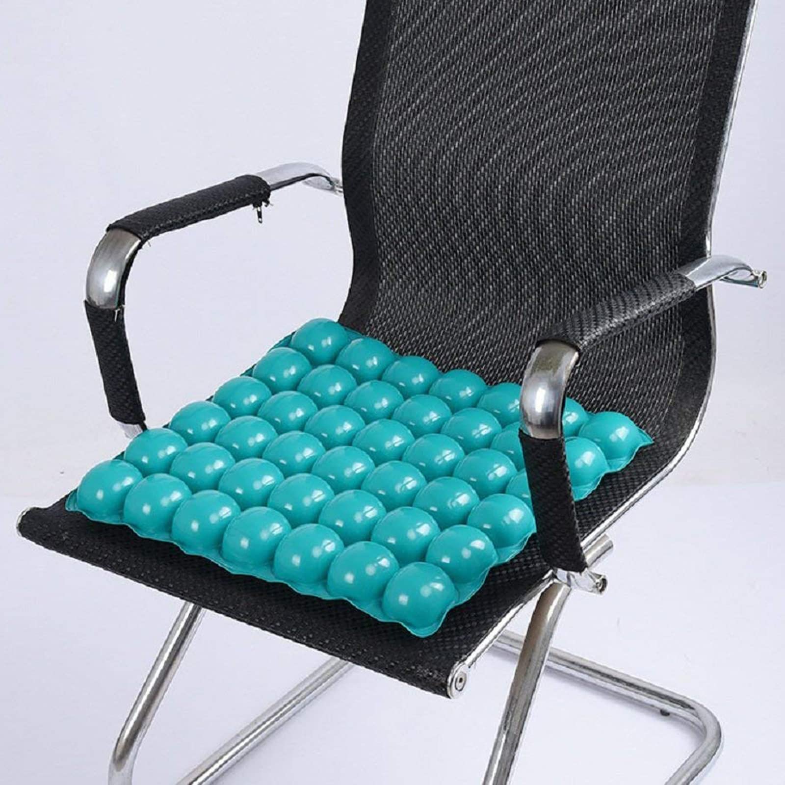 NEFSO Almohada para el Dolor de Cama, cojín de Dona Inflable para el Dolor de coxis, cojín para Asiento de hemorroides, cojín antiescaras para úlceras por presión, Silla de Ruedas, Verde (Verde)