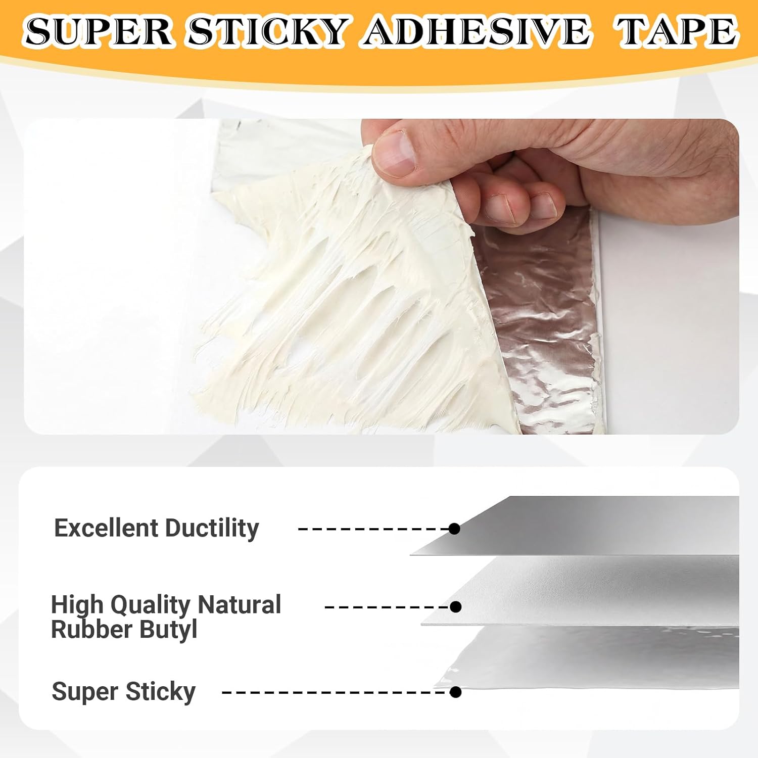 Pangda Butyl Tape 4" x 100FT Heavy Duty Waterproof Sealant Tape-0.6mm Thick, Silver Aluminum Butyl Roof Repair Tape for Metal RV Roof, Window, Pipe Leak Repair