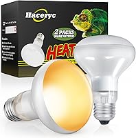 Haceryc 100W Reptile Heat Lamp Bulbs 2 Pack - Natural Sunlight Basking Lights for Bearded Dragons, Lizards, Turtles, Snakes