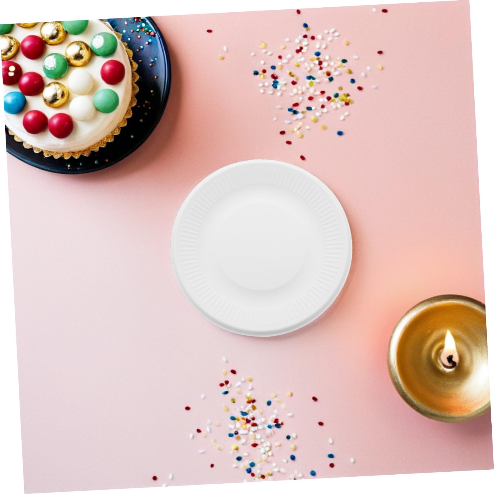 200 Piezas Platos Desechables de Papel de Unidades para Postres y Aperitivos Fiestas Bodas y Picnics Bandejas y Elegantes para Eventos