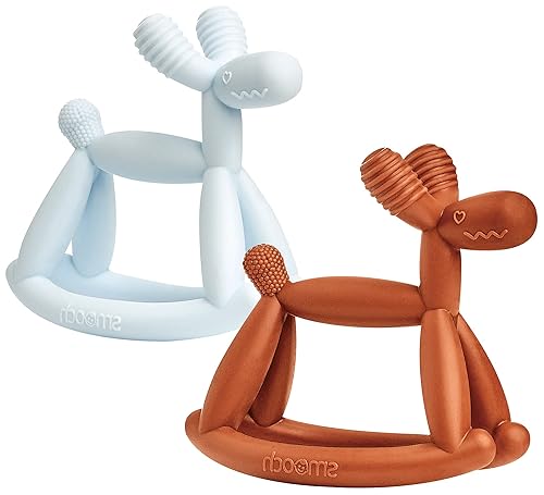 Miniatura 1 de Smooch Juguetes mecedores de dentición para bebés de 0 a 6 meses, 12 y 18 años. Mordedor de silicona fácil de sostener, juguetes suaves para la