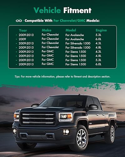 Miniatura 7 de Scitoo set de par de espejos retrovisores eléctricos climatizados para Chevy GMC Silverado Sierra 1500 o 2500, HD o 3500 HD modelos 2007 a 2013,