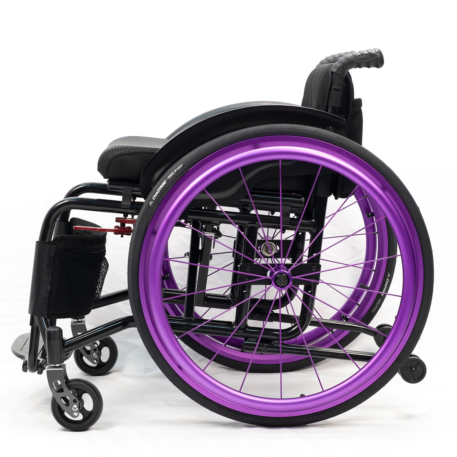 Plegable Ligera Acero para Ancianos y Minusválidos,Silla de Ruedas Manual,Plegable,Ligero,Transporte,Asiento y Respaldo con cojín Acolchado,para Adolescentes,Adultos(15.7in Seat Width)