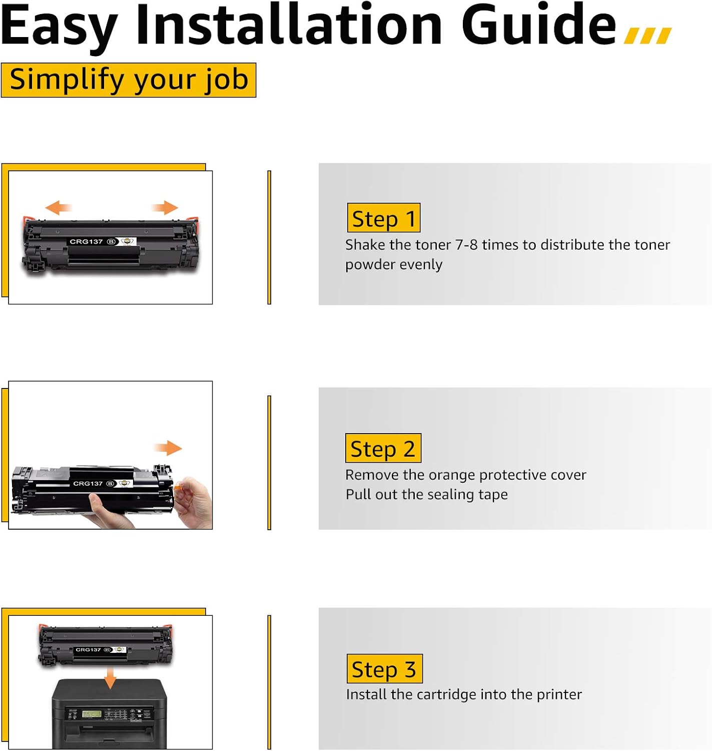 Top Brands CMYBabee Compatible Toner-Cartridge Replacement for Canon 137 CRG137 9435B001AA ImageClass LBP151dw D570 MF212w MF216n MF217w MF227dw MF229dw MF232w MF236n MF244dw MF247dw Printer (Black,4-Pack) Buy 1 get 1 CMYBabee Compatible Toner-Cartridge Replacement for Canon 137 CRG137 9435B001AA ImageClass LBP151dw D570 MF212w MF216n MF217w MF227dw MF229dw MF232w MF236n MF244dw MF247dw Printer (Black,4-Pack)