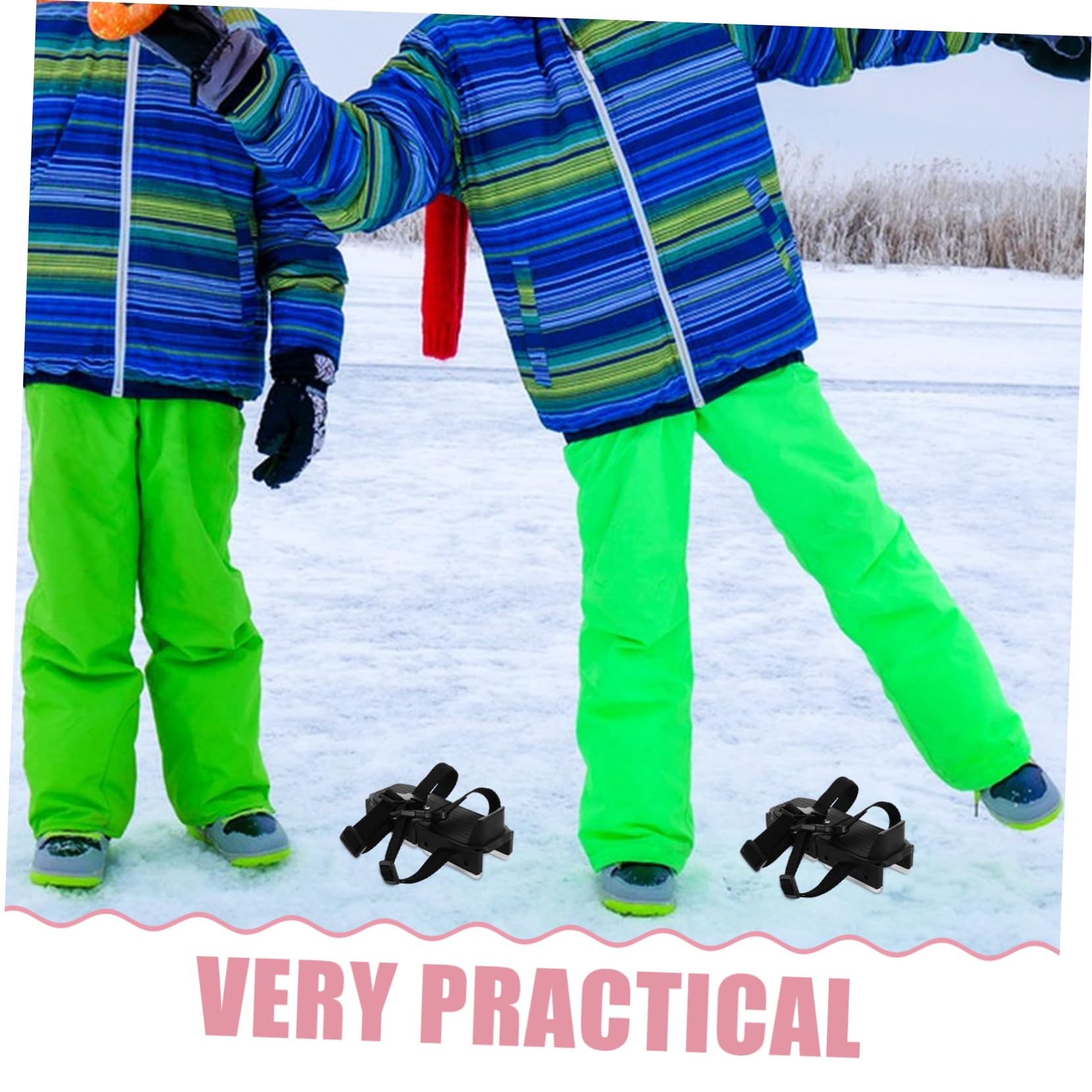 Patins à Glace 5 Cm Réglables 1 Paire pour Garçon et Filles Noir, 17-21