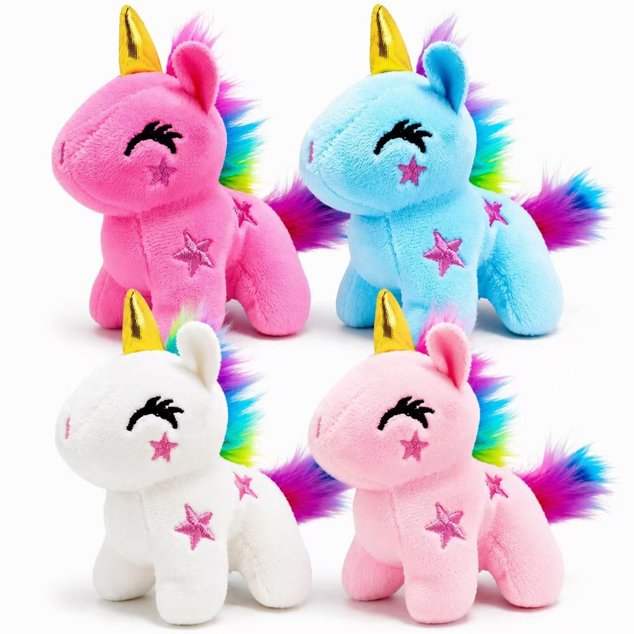 Amazon.co.jp: ユニコーンぬいぐるみ 4個パック 子供用 かわいい