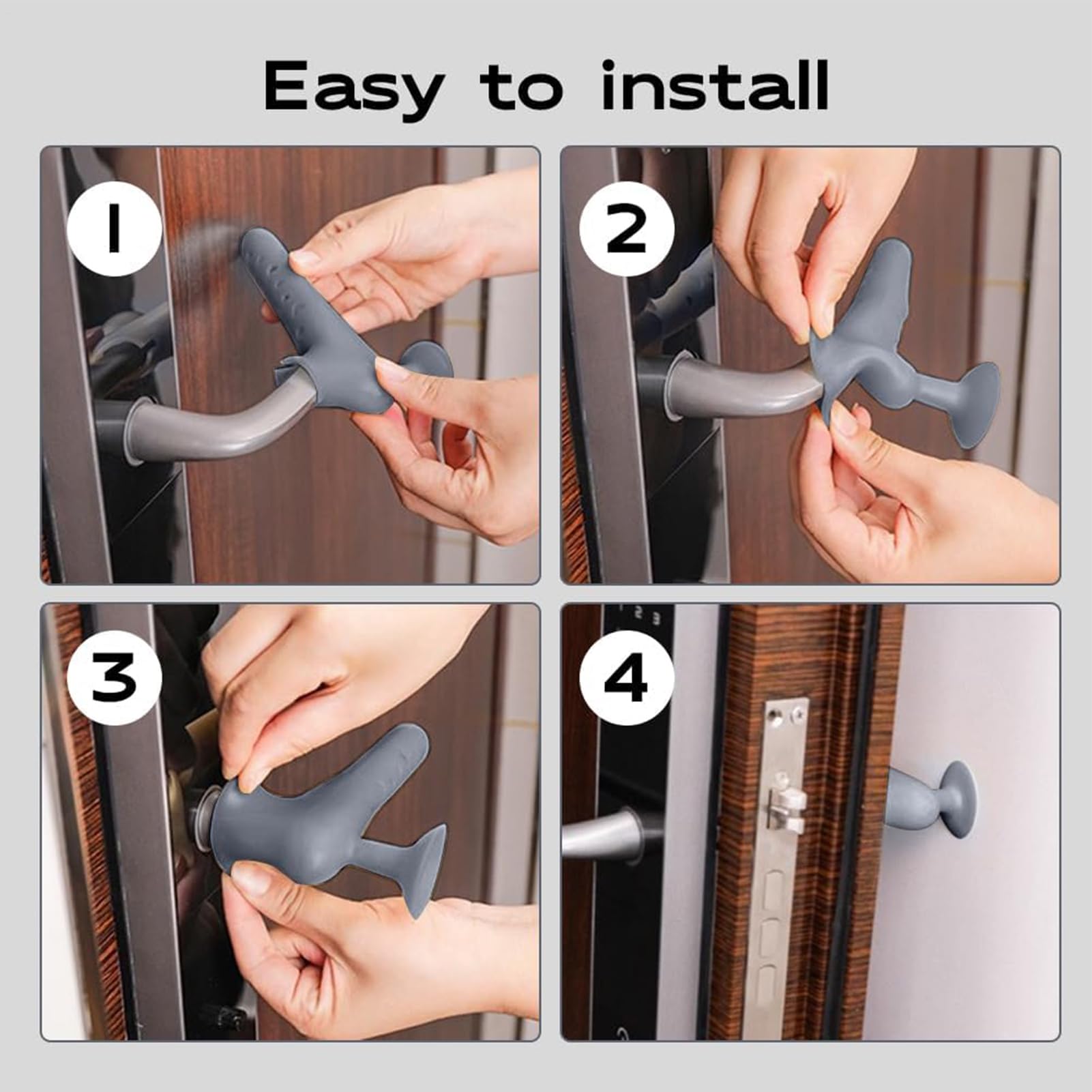 Copri pomello di sicurezza per porta, protezione anti-collisione | manicotto protettivo in silicone per maniglia della porta con ventosa, protegge le mani da ustioni e brividi