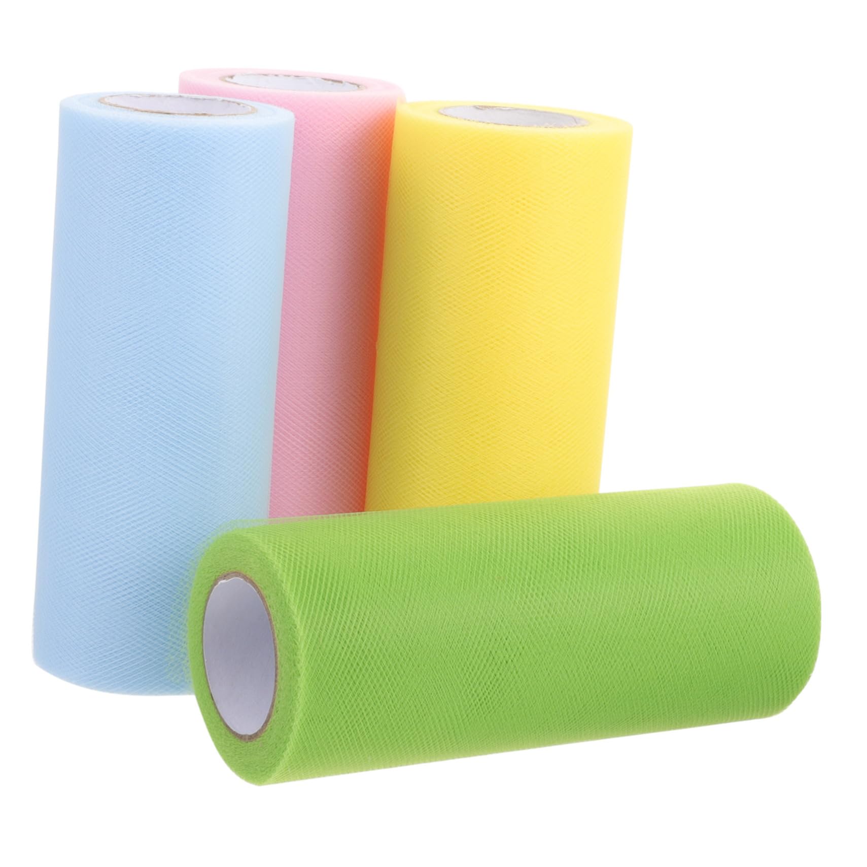 Uonlytech 5 Sätze Tüllband Pastellfarben Dekoratives Organza Material Für Diy Hochzeiten Partys Und Bastelprojekte Einfache Handhabung Und Vielseitige Verwendung 4 Rollen * 5