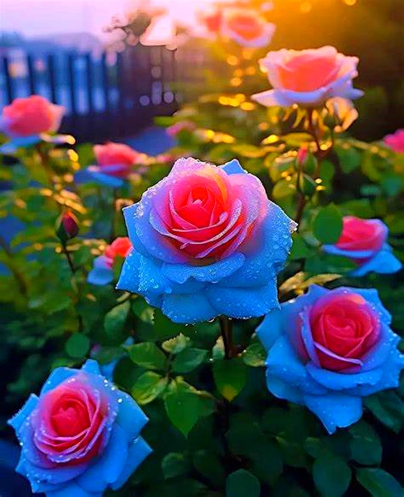 Bellissimo Bulbi di Rosa - Perenne, Colori vivaci, Bassa Manutenzione, Decorazione d'Interni-5 Bulbi-I