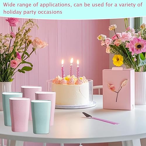 Miniatura 6 de Juego de 5 vasos cuadrados de paja de trigo de 16 onzas, vaso de plástico para cepillo de dientes, vaso de cepillado de dientes apilable, vaso de