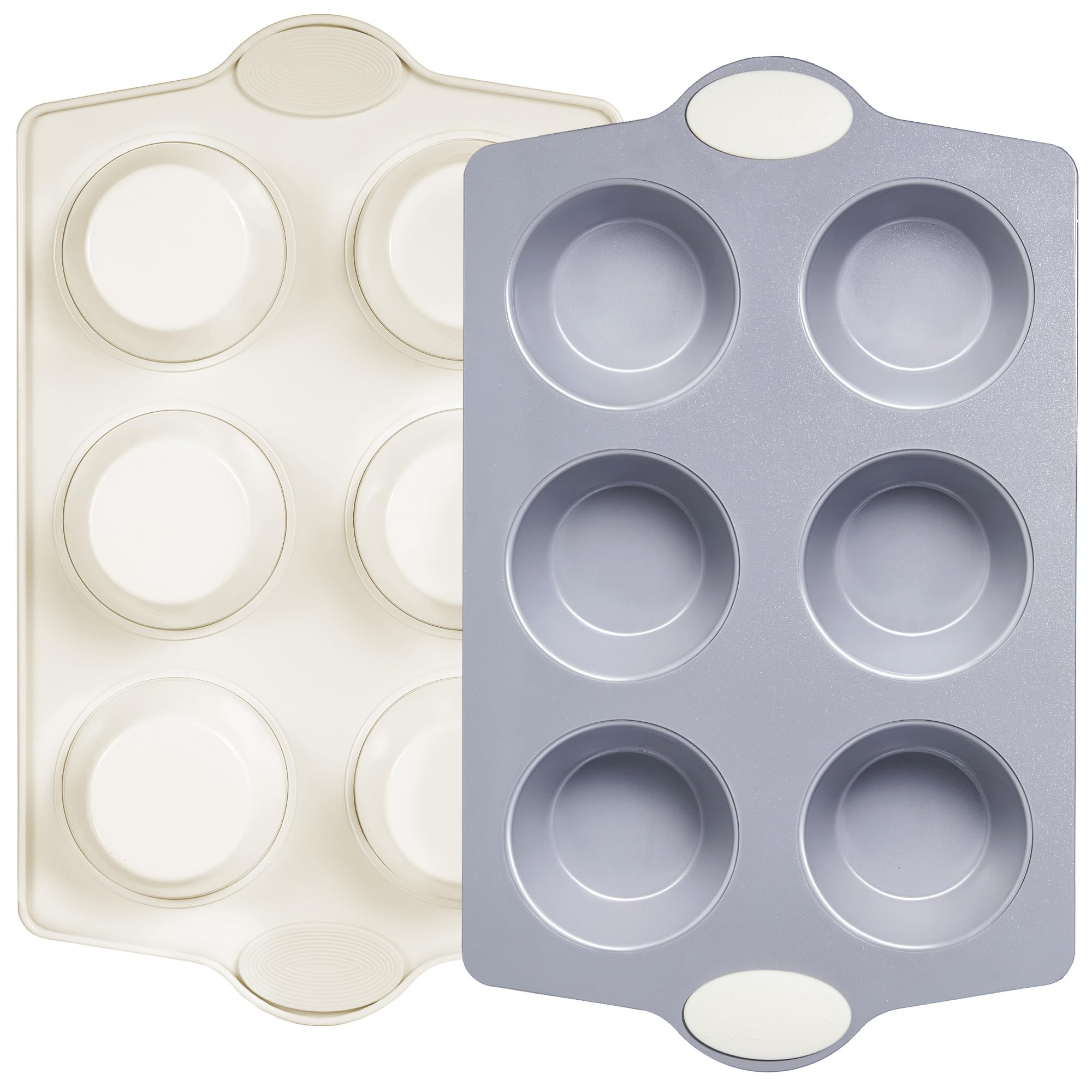 BRONYPRO 2-Pack Ceramic Jumbo Muffin Pan