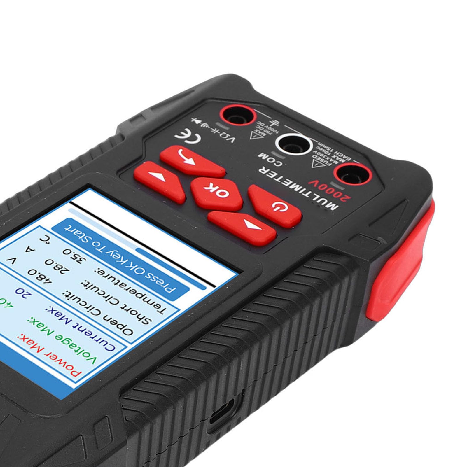 Tester paneli słonecznych 2000 W Multimetr fotowoltaiczny, przenośne narzędzie 2 w 1, zakres wysokiego napięcia AC DC do testowania fotowoltaiki słonecznej