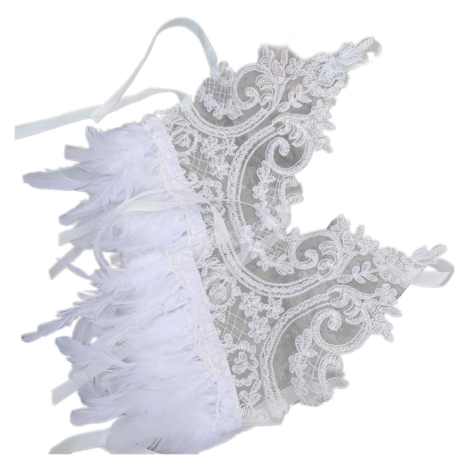 MICFENY Embellished Gloves With Delicate Lace Detailing For