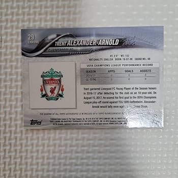 Amazon.co.jp: topps アーノルド サインカード auto リバプール