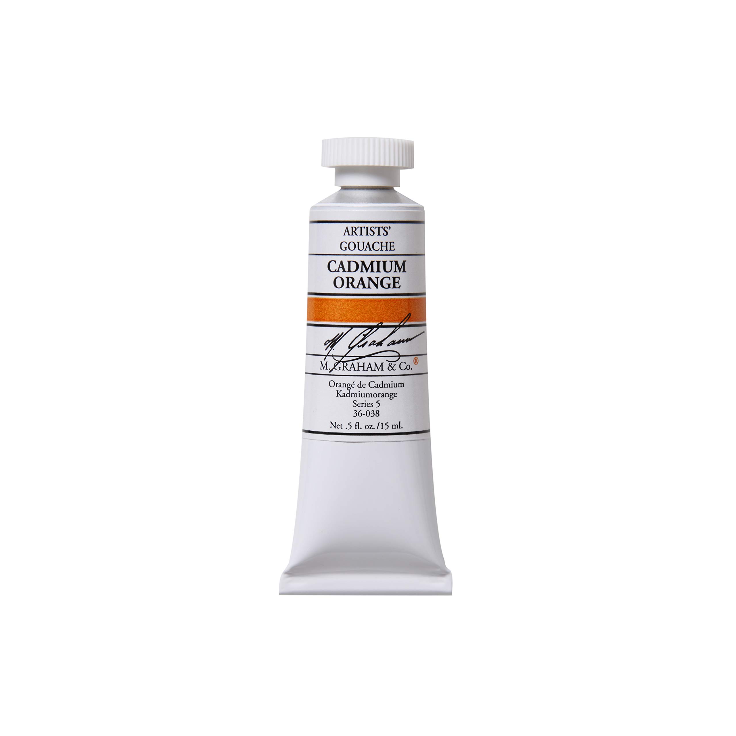M. Graham 30ml Tube Gouache Paint, Cadmium Orange