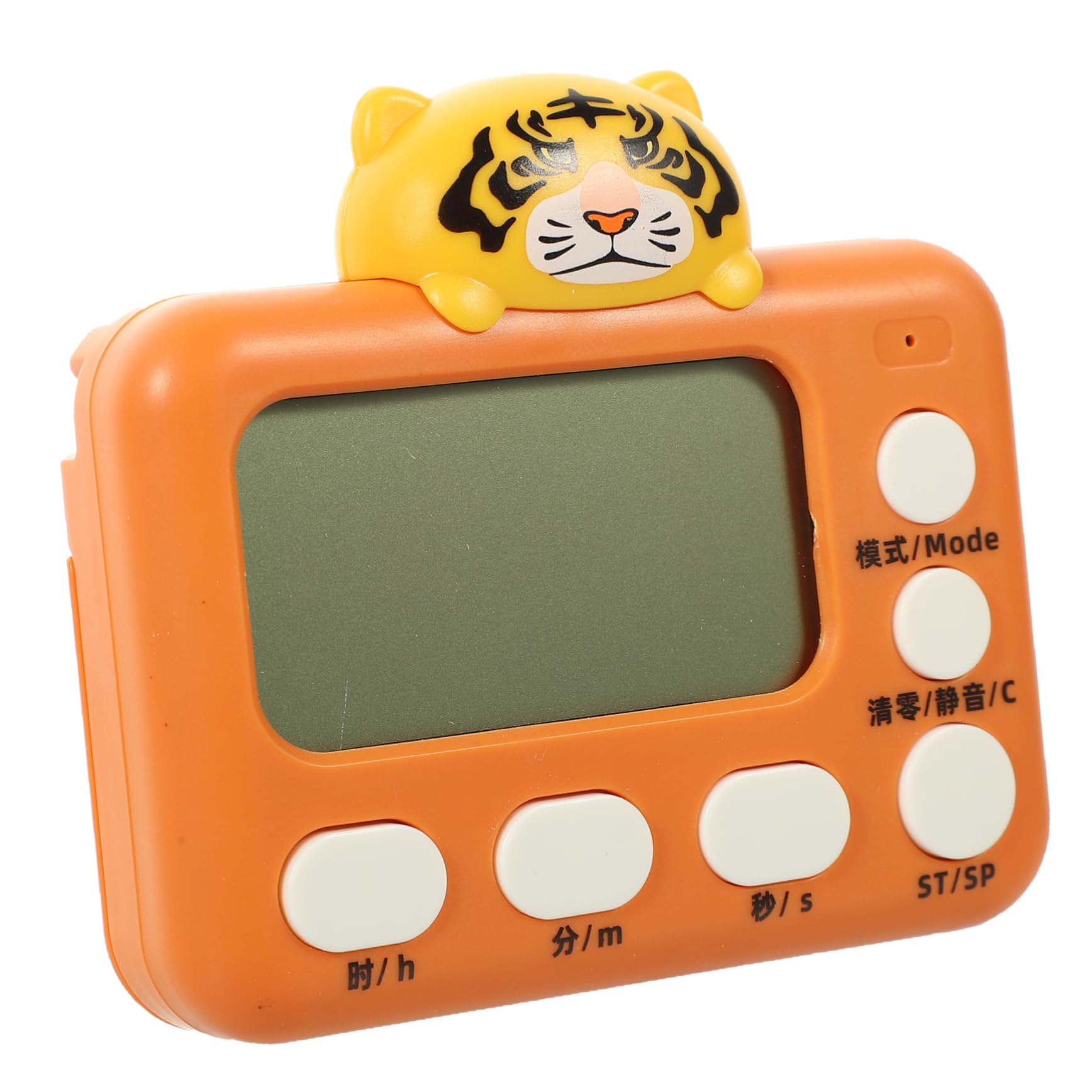 PRETYZOOM 4 Pièces Réveil Étude De La Minuterie De Cuisson Cuisine Mignonne Minuterie Mécanique Compte à Rebours Numérique Mini-Horloge Numérique Électronique Dur Orange Plastique