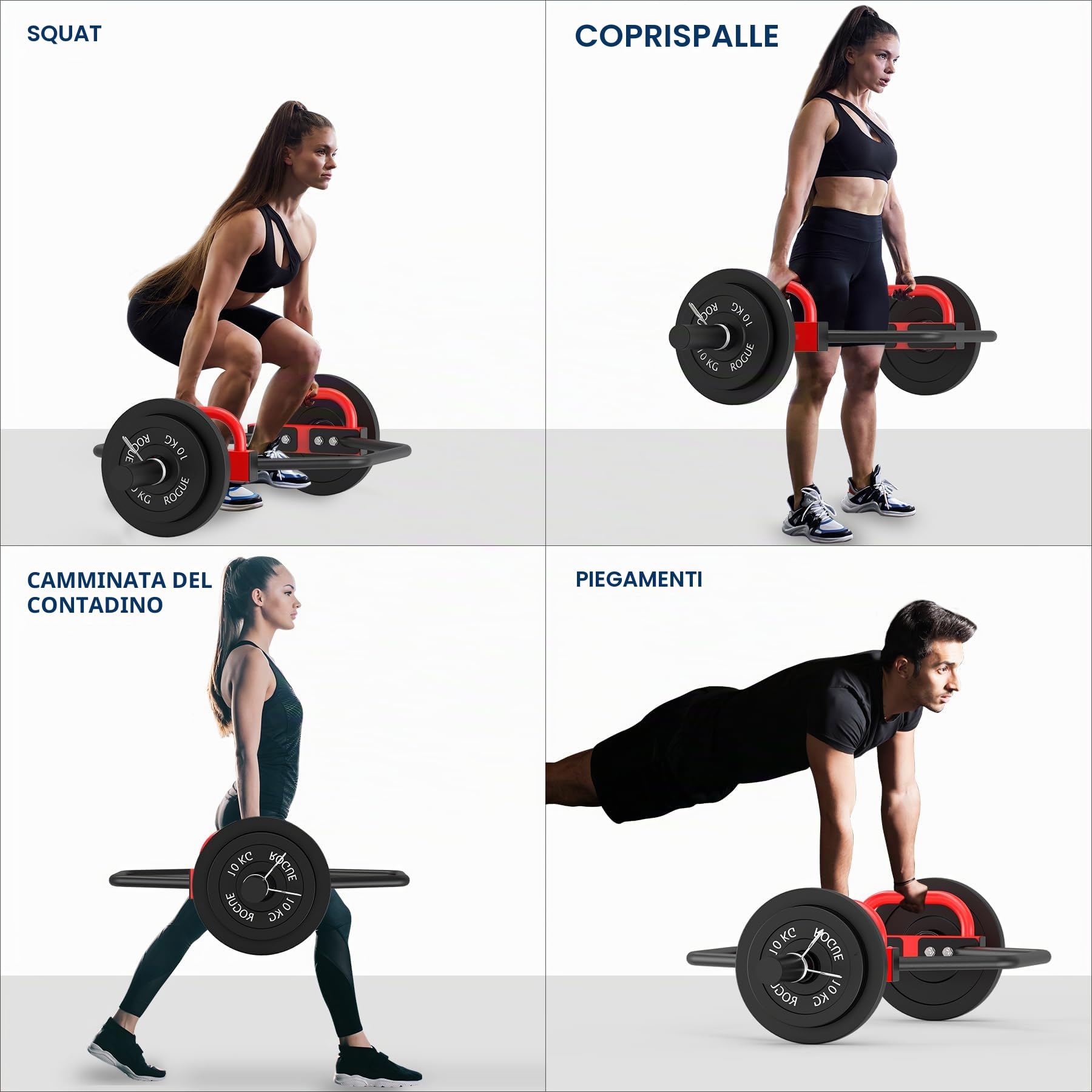 JX FITNESS Barra olimpica da 5 cm, barra esagonale per squat, da 124 cm, per squat, flessioni, esercizi di spalla, passeggiate agricole, capacità di 180 kg, per allenamento a casa e palestra
