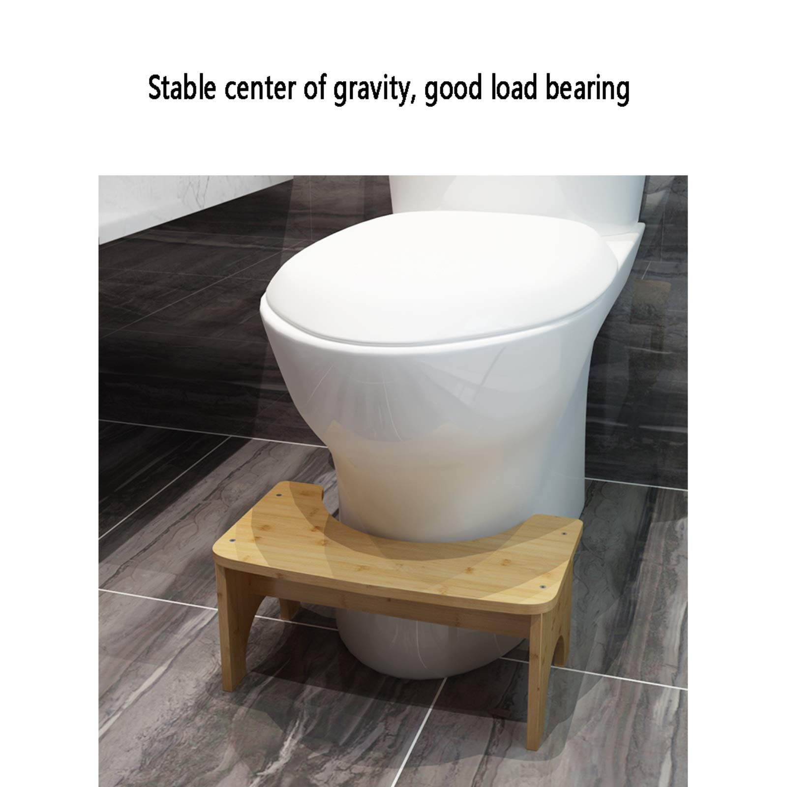 Hurkende stap toiletkruk | 20,3 cm antislip badkamer hurkhulp | Correcte toilethouding voetenbank 20,3 cm standaard wit