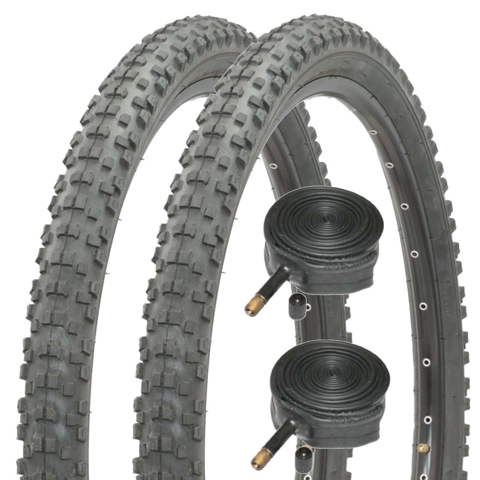 Contrast Gripper II 27.5" x 2.125 Mountain Bike Tyres with Schrader Inner Tubes (Pair)