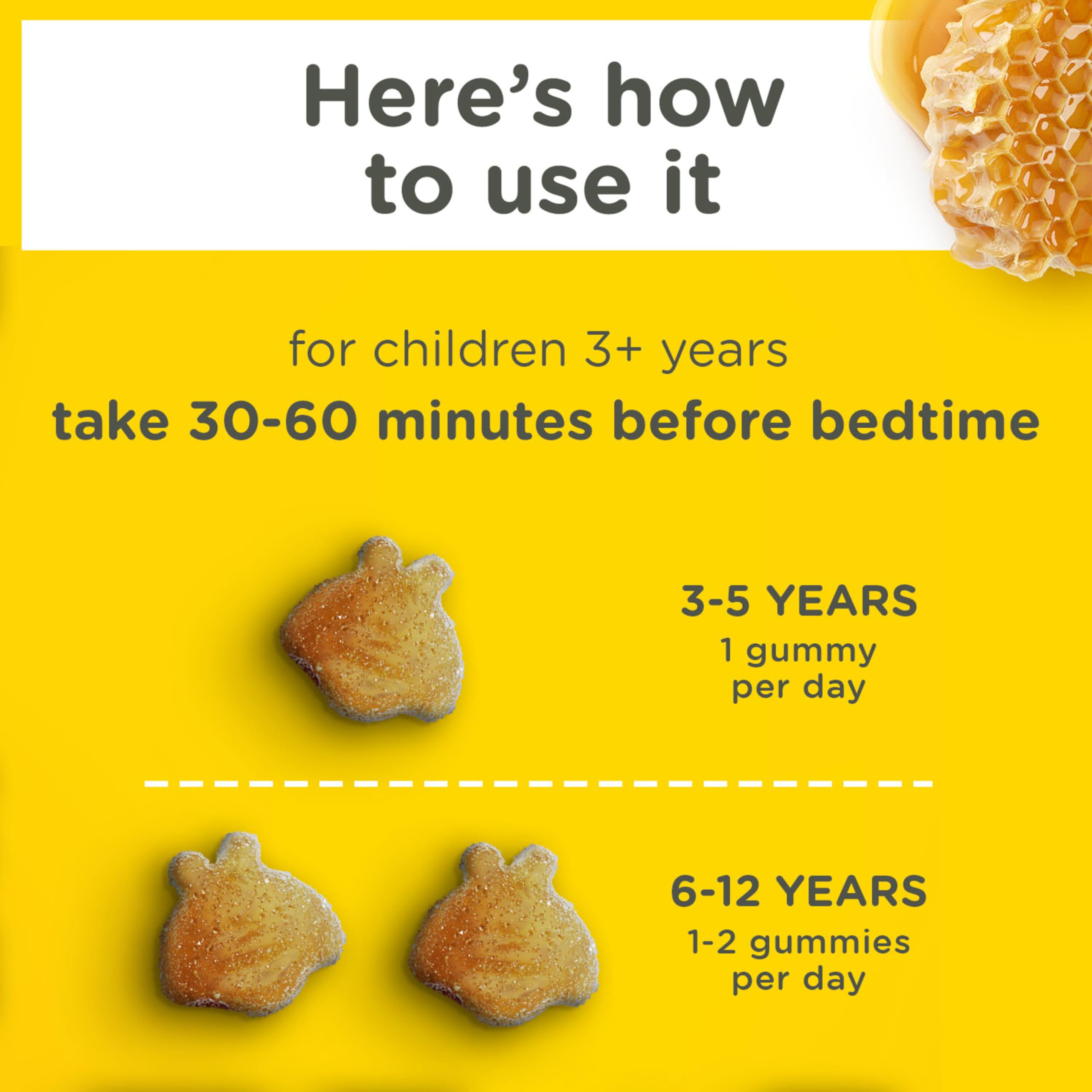 Zarbee's Kids Melatonin Gummies with 1mg Melatonin, Kids Sleep Gummy Works with Natural Sleep Cycles to Promote Peaceful Sleep, Drug-Free, Non-Habit-Forming, Natural Strawberry, 60 ct