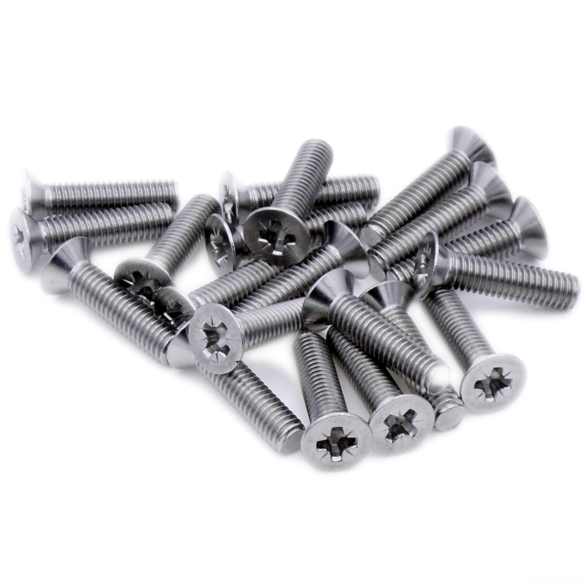 Singularity Supplies M2.5 (2.5Mm X 5Mm) Pozi Countersunk Machine Screw (Bolt) - Stainless Steel (A2) (Pack Of 20)