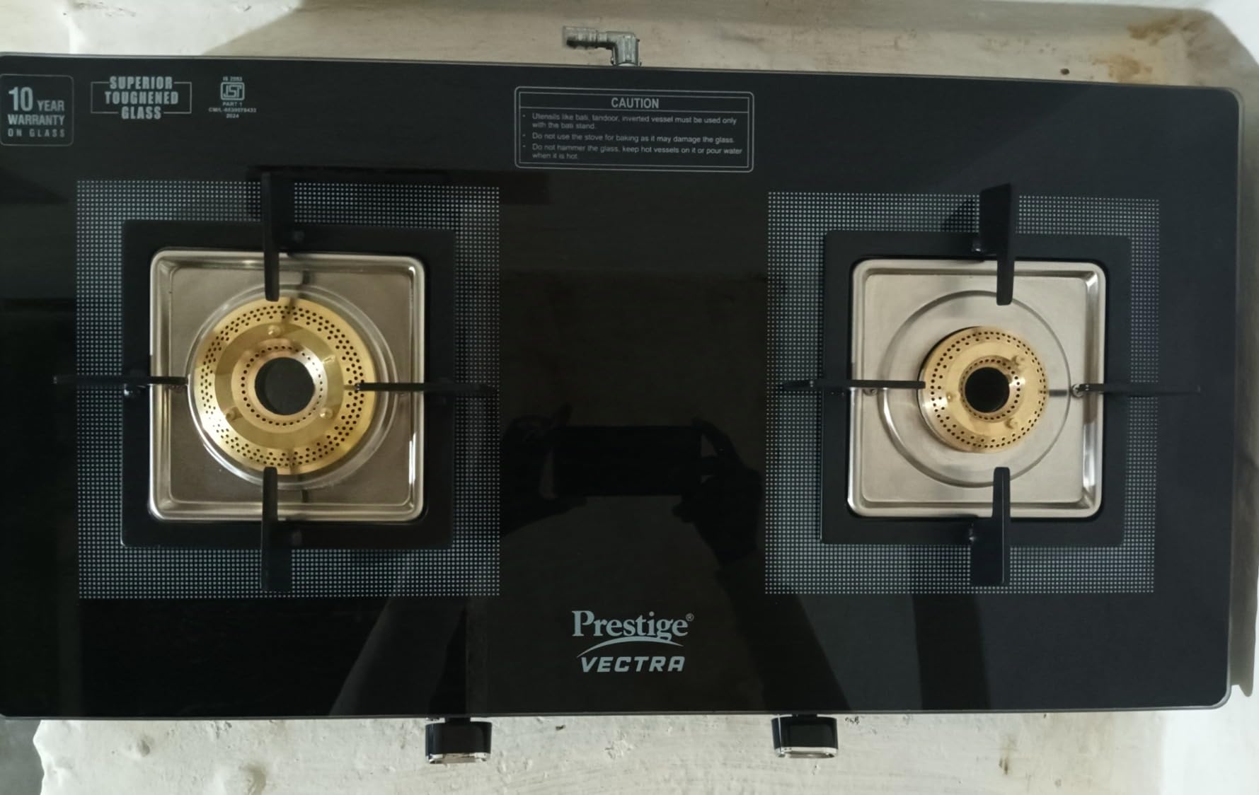 Prestige Vectra 2 Burner Glasstop Gas Stove|Superior Toughened Glass ...