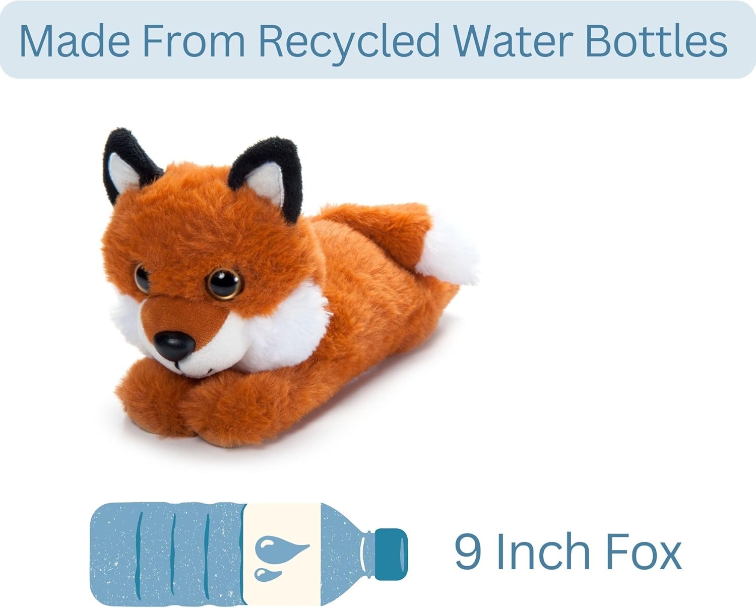 The Petting Zoo Fox Stuffed Animal Plushie Slap Bracelet, Gifts for Kids, Slapstix Wildlife Animals, Fox Plush Toy, 10 inches